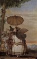 Tiepolo, Giovanni Domenico: Fresken in der Villa Valmarana, Vicenza, Szene: Spaziergang im Sommer