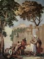 Tiepolo, Giovanni Domenico: Fresken in der Villa Valmarana, Vicenza, Szene: Bauernfamilie beim Mahl
