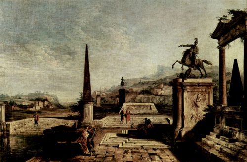 Marieschi, Michele: Landschaft mit Obelisk