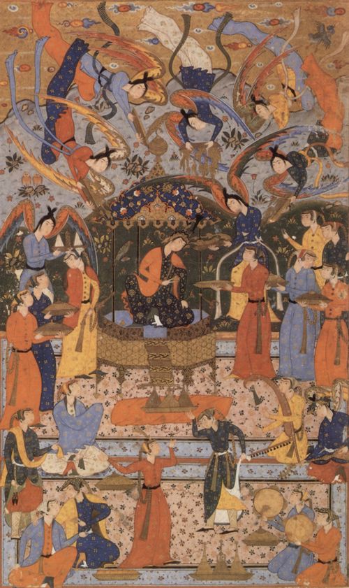 Persischer Meister: Schahnama des Firdausi, Szene: Knigin von Saba