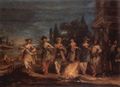 Guardi, Giovanni Antonio: Tanz dreier trkischer Paare vor einem Feuer