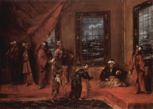 Guardi, Giovanni Antonio: Der Sultan empfngt eine Gesandschaft, die ihm Geschenke bringt