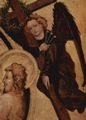 Norddeutscher Meister: Christus beim Jngsten Gericht, Detail: Engel mit Marterwerkzeugen und Heiliger