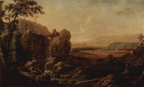 Thiele, Johann Alexander: Landschaft mit Wasserfall