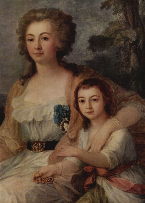 Kauffmann, Angelica: Portrt der Grfin Anna Protassowa mit ihren Nichten, Detail