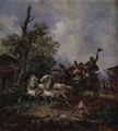 Bürkel, Johann Heinrich: Landschaft mit Bauernwagen