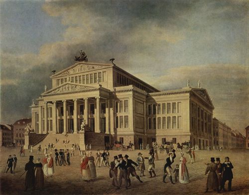 Deutscher Maler um 1821: Schauspielhaus am Gendarmenmarkt in Berlin
