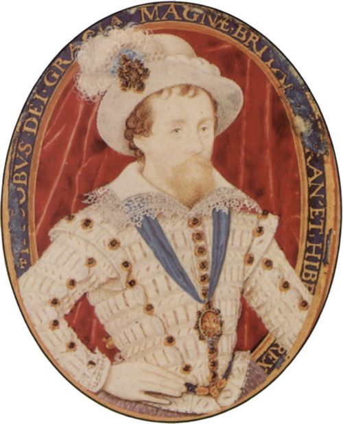 Hilliard, Nicholas: Portrt Jakob I., Knig von England, Oval