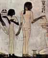 Maler der Grabkammer des Rechmirê: Grabkammer des Rechmirê, Vorsteher und Wesir, Szene: Dienerinnen