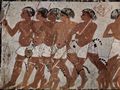 Maler der Grabkammer des Zenue: Grabkammer des Zenue, Heeresschreiber unter Thutmosis IV., Szene: Nubische Söldner