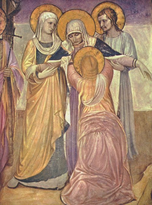 Angelico, Fra: Kreuzigung: Die Marien, Detail