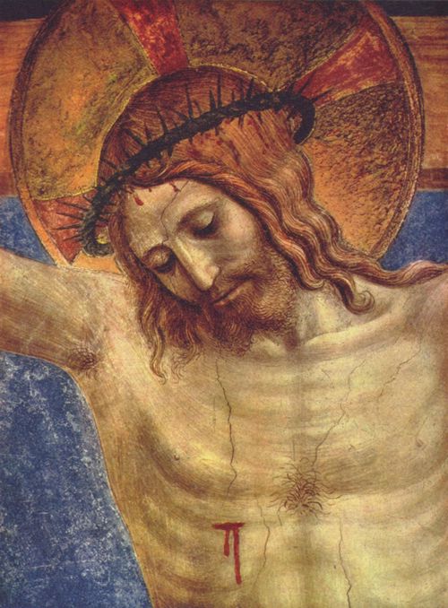 Angelico, Fra: Der Gekreuzigte und San Domenico, Detail