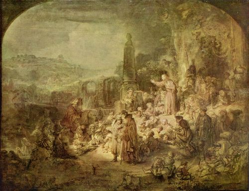 Rembrandt Harmensz. van Rijn: Predigt Johannes des Tufers
