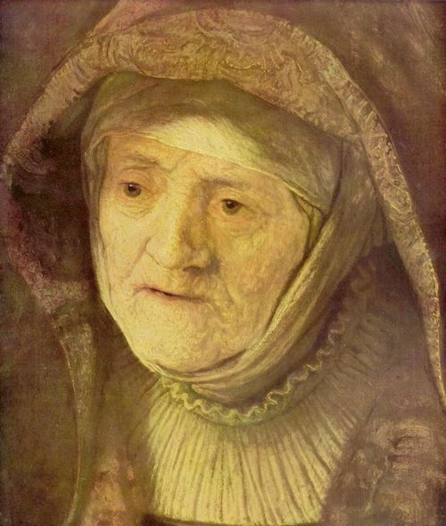 Rembrandt Harmensz. van Rijn: Portrt der Mutter Rembrandts, Oval, Detail