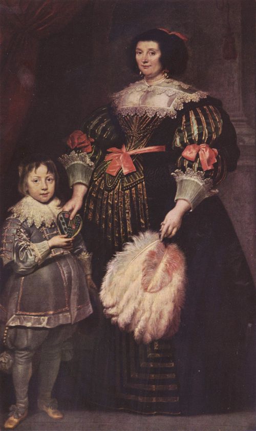 Dyck, Anthonis van: Portrt der Charlotte Butkens, Herrin von Anoy, mit ihrem Sohn