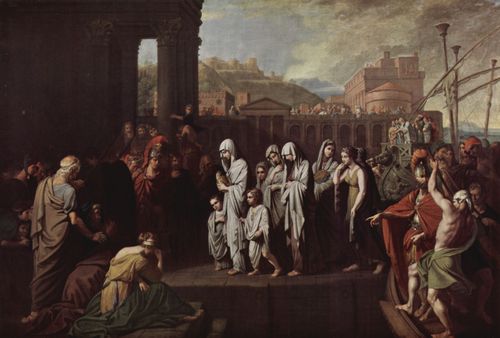 West, Benjamin: Agrippina landet in Brundisium mit der Asche des Germanicus