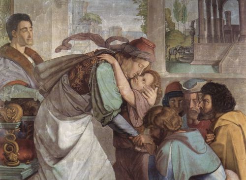 Cornelius, Peter von: Freskenzyklus des Casa Bartholdy in Rom, Szene: Joseph gibt sich seinen Brdern zu erkennen, Detail
