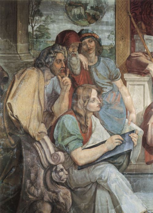 Cornelius, Peter von: Freskenzyklus des Casa Bartholdy in Rom, Szene: Joseph deutet die Trume des Pharao, Detail