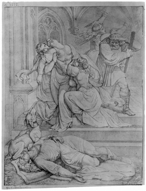 Cornelius, Peter von: Kriemhilde erblickt Siegfrieds Leiche