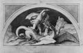 Cornelius, Peter von: Entwurf für den Freskenzyklus zu den »Niebelungen« für das königliche Residenzschloß in München, Szene: Siegfried erschlägt den Lindwurm