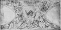 Cornelius, Peter von: Entwurf für den Dreifaltigkeitszyklus in der Münchner Ludwigskirche, Szene: Die Erschaffung der Welt
