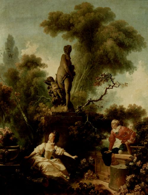 Fragonard, Jean-Honor: Gemldeserie zum Thema »Liebesverfolgung«, Szene: Die Leiter