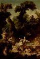 Fragonard, Jean-Honoré: Gemäldeserie zum Thema »Liebesverfolgung«, Szene: Die Verfolgung