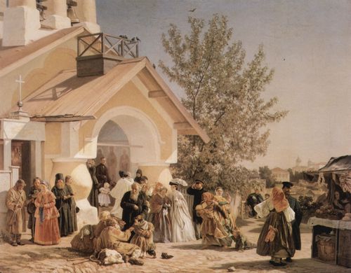Morosow, Alexander Iwanowitsch: Kirchenausgang in Pskow