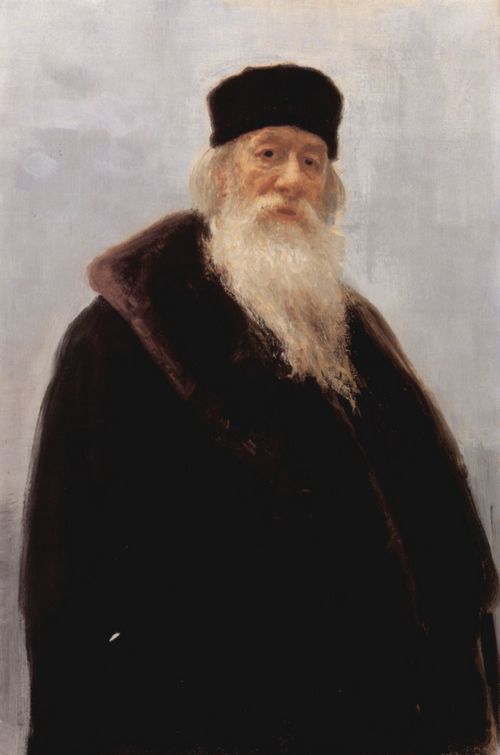 Repin, Ilja Jefimowitsch: Portrt des Wladimir Wassiljewitsch Stassow, Russischer Kunsthistoriker und Musikkritiker