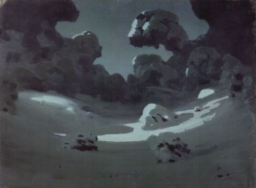 Kuindshi, Archip Iwanowitsch: Mondflecken im Wald, Winter