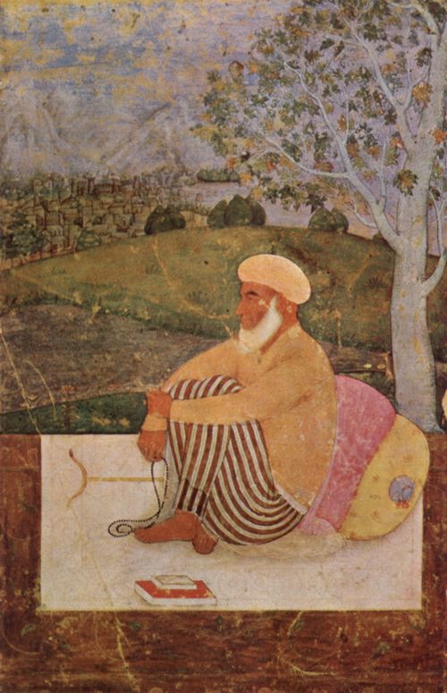 Indischer Maler um 1630: Szene: Maulvi in Meditation
