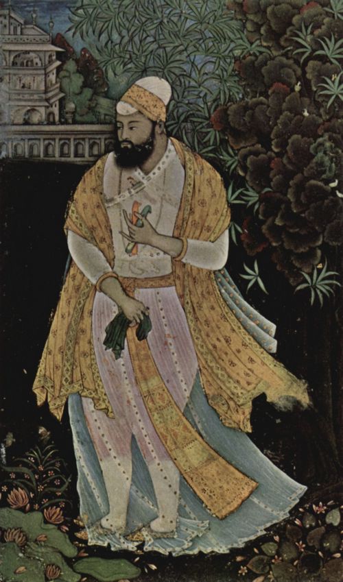 Indischer Maler um 1615 (I): Portrt des Ibrhm 'dil Shh II. von Bgpur (1580-1626)