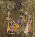 Indischer Maler um 1710: Rgml-Serie, Szene: Krishna und die Mdchen