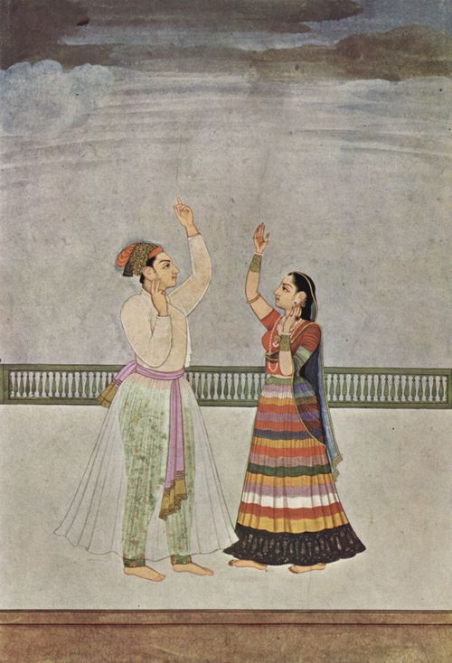 Indischer Maler um 1755: Ein Sturm kommt auf