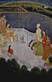 Indischer Maler um 1750 (II): Eine Dame lauscht der Musik