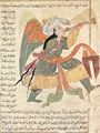 Irakischer Maler um 1280: Die Wunder der Schöpfung des al-Qazwînî, Szene: Der Erzengel Isrâfîl
