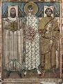 Meister der Demetrius-Kirche in Saloniki: Hl. Demetrius und die Stifter (Bischof und Stadthalter von Saloniki)
