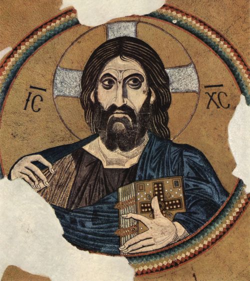 Meister von Daphni: Mosaiken der Kirche von Daphni, Szene: Christus Pantokrator
