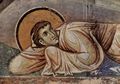 Meister von Nerezi: Fresken in der Kirche von Nerezi, Szene: Verklärung Christi, Detail: Apostel