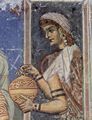 Meister von Nerezi: Fresken in der Kirche von Nerezi, Szene: Geburt Christi, Detail: Frau