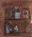 Meister des Evangeliars von Rossano: Codex Purpureus, Szene: Das Urteil des Pilatius