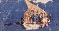 Meister der Predigten des Heiligen Gregor von Nazianz: Sammlung der Predigten des Hl. Gregor von Nazianz, Szene: Die Orthodoxen fliehen vor den Arianern