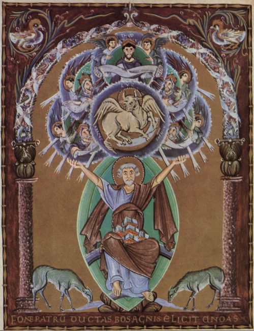Meister des Evangeliars Ottos III.: Evangeliar Ottos III., Szene: Hl. Lukas