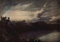 Cozens, John Robert: Albaner See mit Castel Gandolfo, Sonnenuntergang