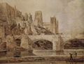 Girtin, Thomas: Die Kathedrale von Durham und die Brücke, vom Fluss Wear aus gesehen