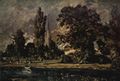 Constable, John: Die Kathedrale von Salisbury vom Fluss aus gesehen, mit dem Haus des Archidiakonus Fischer, Skizze