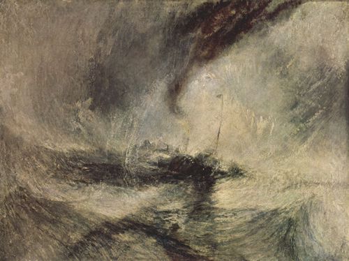 Turner, Joseph Mallord William: Schneesturm mit Dampfschiff vor Hafeneinfahrt (Snow Storm – Steam-Boat off a Harbour's Mouth making Signals in Shallow Water, and going by the Lead)
