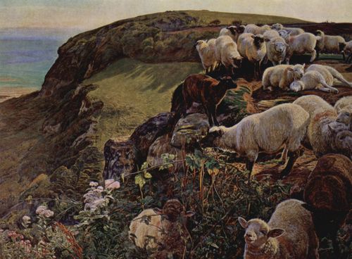 Hunt, William Holman: Unsere englische Küste (Verirrte Schafe)