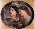 Gleyre, Charles: Zwei Frauen mit Blumenstrauß, Oval