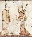 Chinesischer Maler des 3. Jahrhunderts v. Chr.: Figuren auf einem Grabziegel